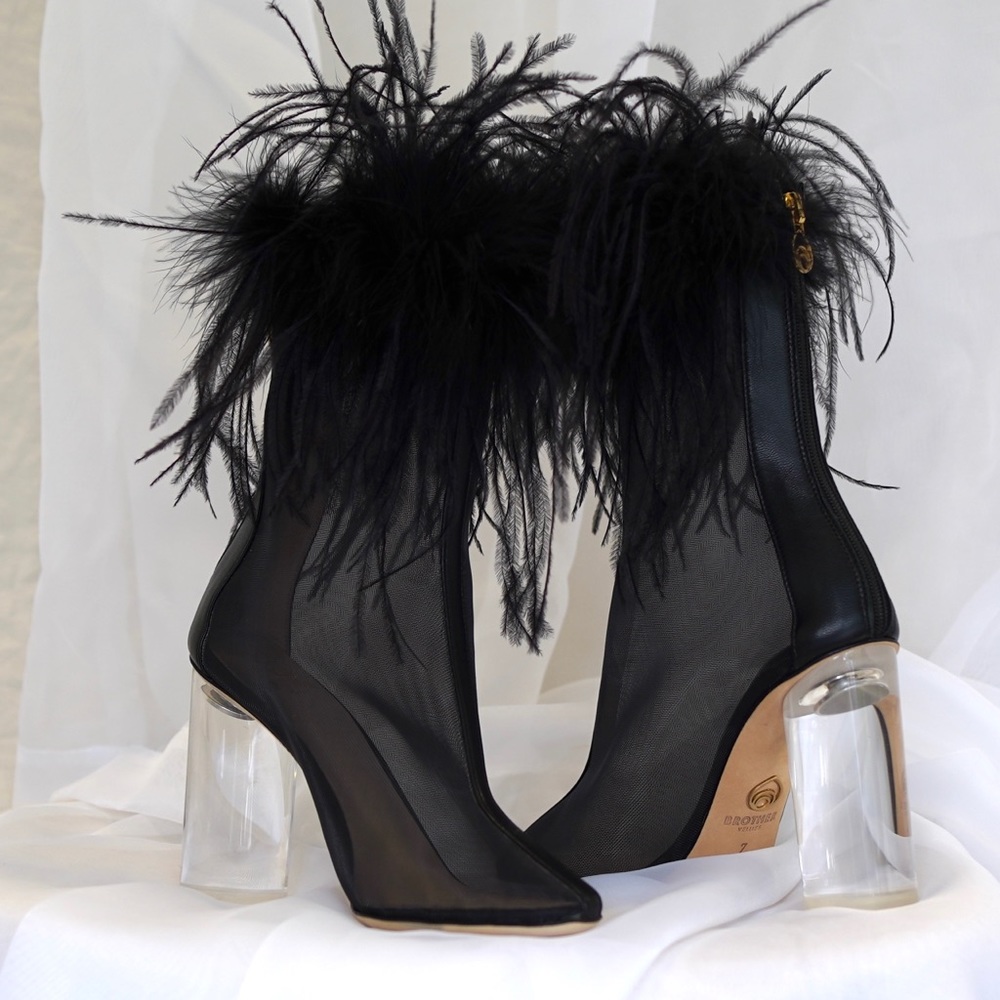 Brother Vellies Pompon Boot - Midnight black